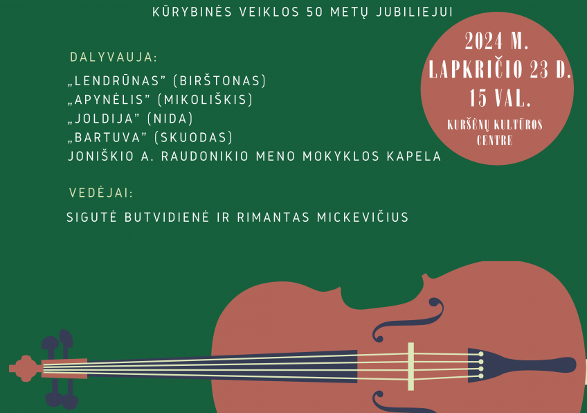 XXIV Lietuvos liaudiškos muzikos kapelų šventė „Griežk, smuikeli“, skirta kapelos „Salduva“ jubiliejui