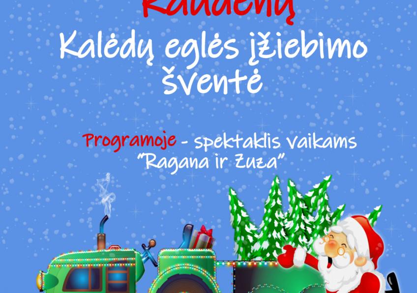 Kalėdų eglės įžiebimo šventė Raudėnuose