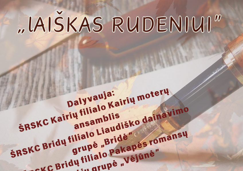 Romansų popietė „Laiškas rudeniui” Kairiuose